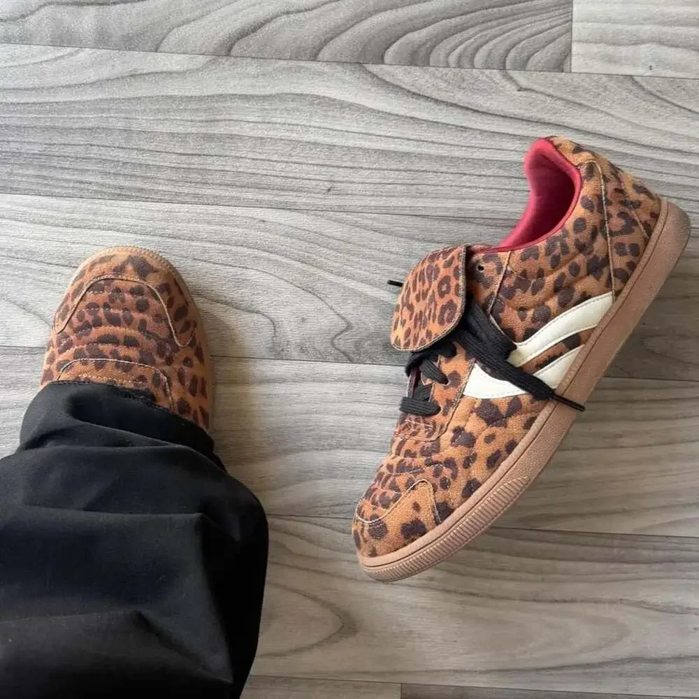 Madden NYC Leopard Print Foldover Tongue Sneakers